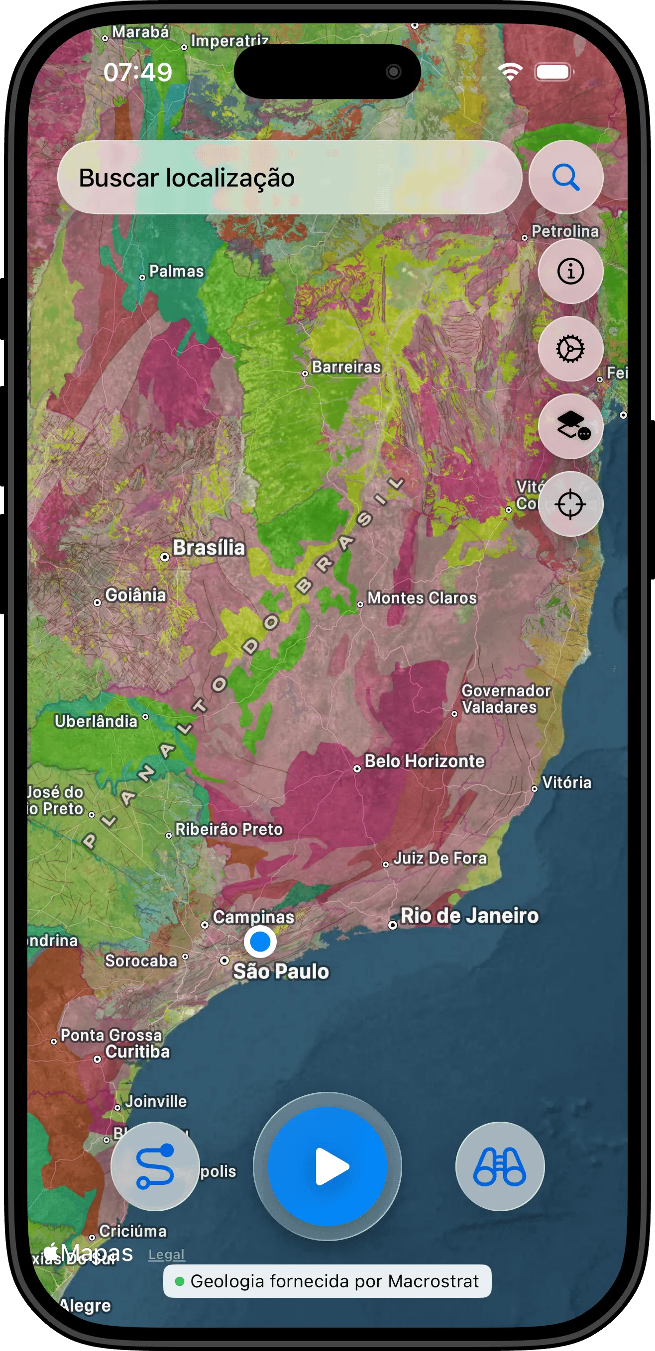 Backseat Geologist App - screenshot 1 - Yosemite National Park