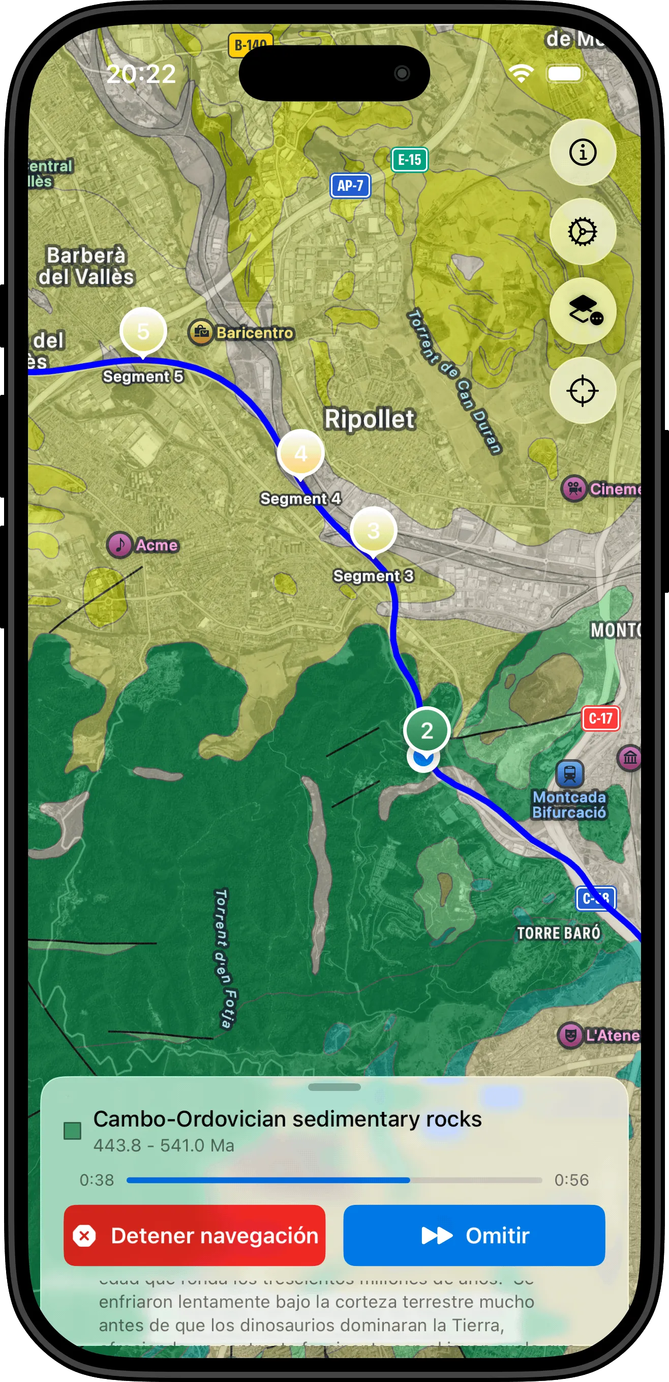 Backseat Geologist App - screenshot 1 - Yosemite National Park