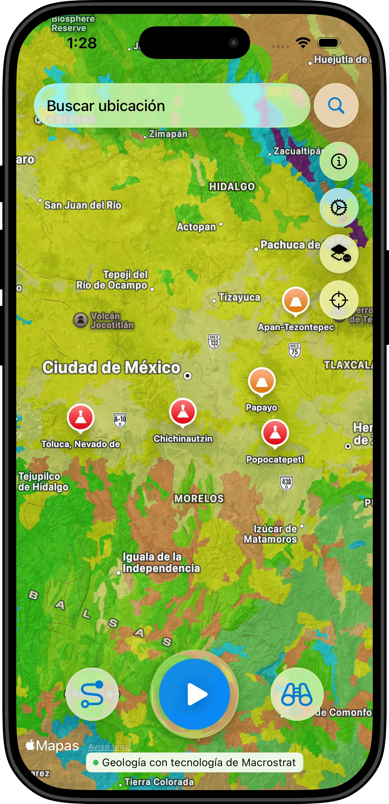 Backseat Geologist App - screenshot 3 - Navigating Northern California
